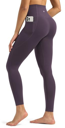 WILLIT Sport Leggings Damen Sporthose mit Taschen Yogahose Gym Leggings Blickdicht High Waist Lang Laufhose Workout 64cm/71cm