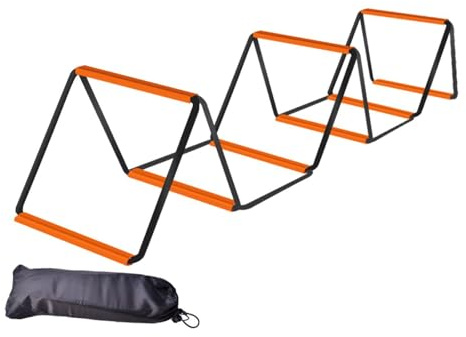 predolo Échelle D'agilité, équipement D'entraînement D'agilité, échelle de de Football Polyvalente, Pliable et de Coordination pour Les SP, 8 Grilles avec Sac