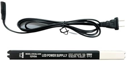 IYNWBJTS Alimentatore dedicato for luci LED for Armadio Guardaroba, trasformatore di Comando, reattore 12V(12V-60W-5A-Long Strip Style)