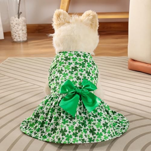 Hunde Kleidung für Kleine Hunde Haustier-Hundekostüm St. Patrick's Day, süßes Sommerkleid, Haustierbedarf, Hunderock, Haustierkostüm St. Patrick's Day, Haustierkostüm für kleine und mittelgroße (A, S)