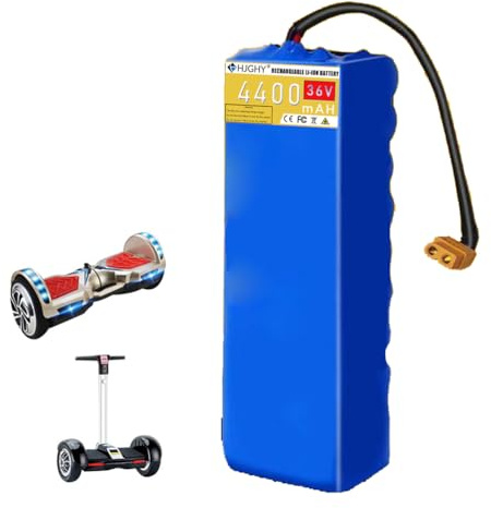 HJGHY 36V 4,4Ah Lithium-Ionen-Akku für elektrische Hoverboards (36V 4400mAh Ersatzakku für 158,4 Wh Hoverboard-Selbstbalanciermotor)