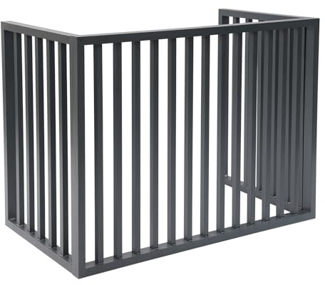Valla de aire acondicionado, cubierta protectora de aleación de aluminio para aire acondicionado exterior, protección visual, cubierta 100 x 50 x 70 cm
