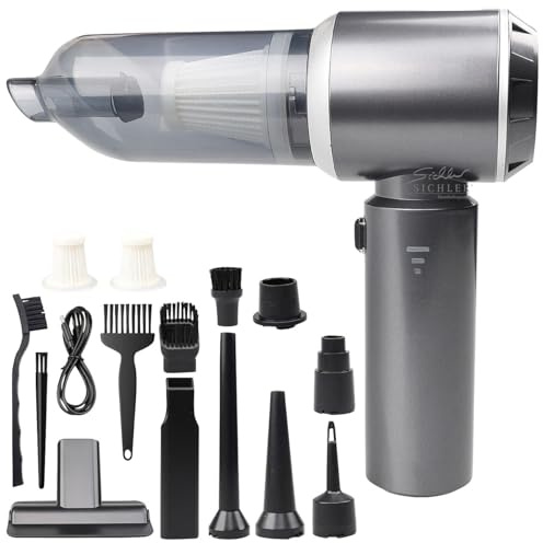 Sichler Haushaltsgeräte Aspirapolvere portatile 3 in 1 a batteria e soffiatore BHS-745.ak, 25 kPa, 3 livelli, motore brushless