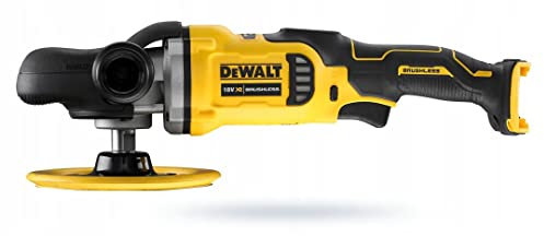 DEWALT 18 Volt Akku-Rotationspolierer (180 mm) DCM849N (bürstenloser Motor, Drehzahlvorwahl, Sanftanlauf, Klettfix-System, gedämpfter Teller zur Druckreduzierung, ohne Akku und Ladegerät)