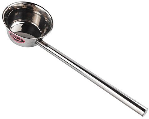 Tenlacum Cuillère à long manche en acier inoxydable Grosse cuillère à eau Remplie Argenté 45cm