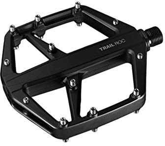 LOOK Cycle - Geo Trail ROC MTB Pedale - Aluminium Fahrrad Mit Stahl Pins - Zuverlässigkeit, Komfort und Langlebigkeit - Hochleistungs Flat Mit Anti-Rutsch Oberfläche, Schwarz