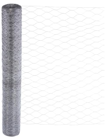 Garmix Sechseckgeflecht Verzinkt 50mm 0.7mm Kaninchendraht Hasendraht (200cm, 50m)