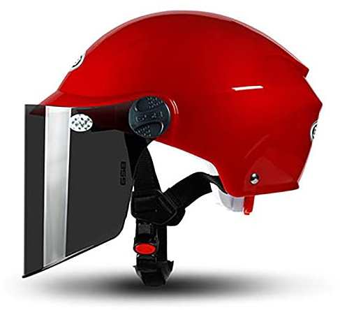 JATIBOSH Attache Fermement Vintage Casque Portable Et Sûre Cyclomoteur Casque, RéTro Demi Casque Boucle De Sécurité À Prise Rapide Casque Moto, pour Adapté Aux Motos ÉLectriques ECE Certifiés