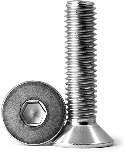 (40 Stück) M5x25mm Senkkopfschrauben mit Innensechskant Schrauben 304 Edelstahl Innensechskantschraube Vollgewinde