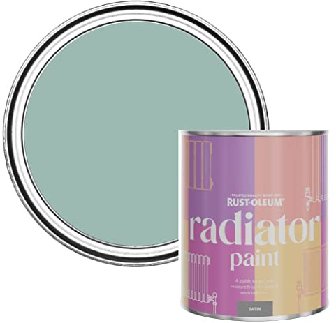 Rust-Oleum Blue Heat Resistant Radiator Paint in Satin Finish - Coastal Blue 750ml
