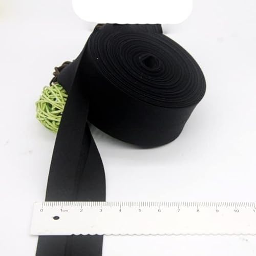 3 CM Extra Breite Baumwolle Schrägband Einfarbig Kariert Druckmuster Einzelfalte Nähen Diy Kleidung Stoff Zubehör-1 Schwarz 3 cm