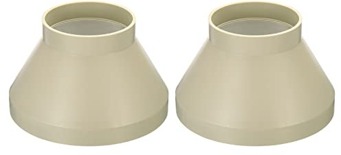 PATIKIL 8 to 4 Duct Reducer Connector, 2pcs Heating Cooling Ventilation Fire-Resistant Increaser Adapter Pipe Fitting for Vent System, Beige 200x110 mm ID