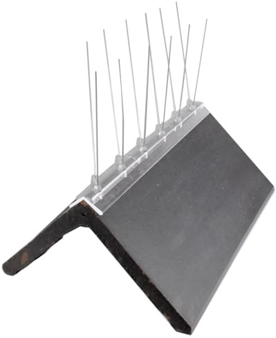 Defender Bird Spikes Für spitze, abgewinkelte Dachfirstziegel | 5 Meter | inklusive Befestigungs-Silikon