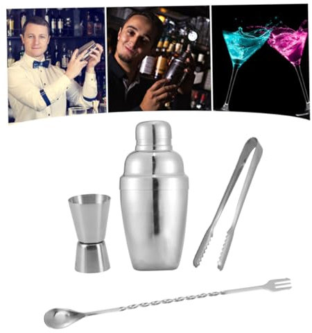 Cabilock Juego De Coctelera 4 Piezas Mezclador De Bebidas Acero Inoxidable para Bares