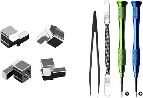 8Pcs/Set Metal Lock Buckle for Switch Left Right Thumb Grip Wireless Controller Repair Part with Screwdriver Repair Tool Metal Lock Buckle 8 in 1 Kit 8pcs for Switch Game Console Left Right Analog/104