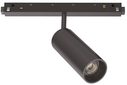 IDEAL LUX Sistema luce binario EGO TRACK SINGLE 12W 4000K ON-OFF BK, Sistema a rotaia, Illuminazione modulare, Dispositivo su binario, 19x4h16 cm, Nero