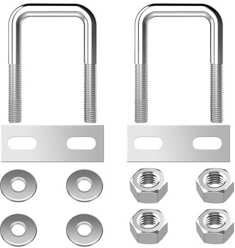 QIMEI-SHOP U Schrauben M8 U Bolzen Edelstahl U Bügelschraube mit Mutter Rahmenplatte Unterlegscheibe 30 mm Innenbreite für Rohr Befestigung 2 Stück M8 30x60mm