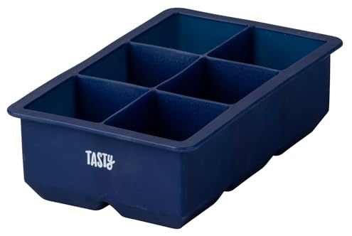 Tasty Eiswürfelformer Ocean Blue – Premium Silikon Eiswürfelbehälter für XXL Eiswürfel, Ideal für Cocktails & Softdrinks, Geschmacksneutral & Spülmaschinenfest
