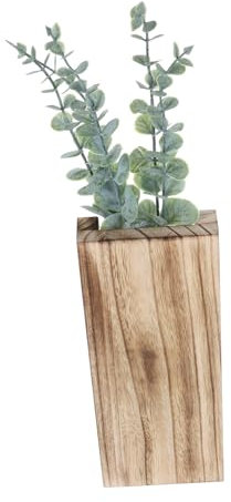 Sosoport Holz Wandpflanzgefäß Minimalistische Wanddekor Für Innenbereich Für Wohnzimmer Und Schlafzimmer Zum Aufhängen Für Getrocknete Blumen Und Kunstgrünpflanzen