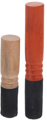 ibasenice Mazos para Cuencos de Sonido, 2 Piezas (mediano y Grande), Accesorio de Madera Durable para Meditación, Yoga y Relajación en Templo o Sala de Estudio
