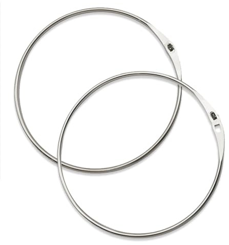 2 llaveros grandes de 120 mm, anillos de metal para abrir, versátil anillo de metal con cierre sencillo, grandes llaveros para colgar llaves, toallas, corbatas, decorativos