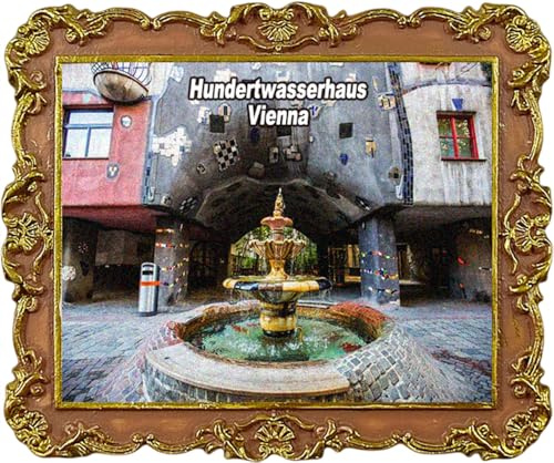 Hundertwasserhaus Wien Österreich Reise Souvenir Kühlschrankmagnete Stadt Sehenswürdigkeiten Kühlschrankmagnet