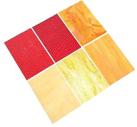 Angoily 6 Stück Glasplatten mit Wasserwellenglas Muster Buntglasplatte aus Glimmer für Selbstgemacht Basteln und Kathedralen Buntglas Dekoration