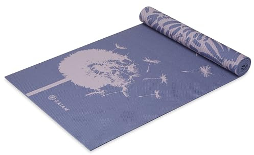 Gaiam Yogamatte – Premium, 6 mm, wendbar, extra dick, rutschfest, Übungs- und Fitnessmatte für alle Arten von Yoga, Pilates und Bodentraining (172,7 x 61 x 6 mm dick)
