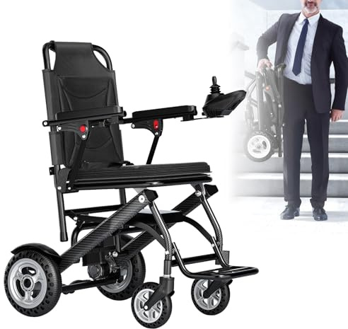 Silla De Ruedas Eléctrica Para Personas Mayores,Silla De Ruedas Plegable Ligera,Con Dos Modos De Control Y Batería De Litio Extraíble De 6/10/20 Ah 10Ah