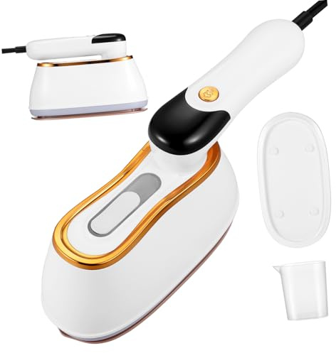 TOPBATHY Máquina de planchar de mano plegable Vapor portátil de ropa abs White
