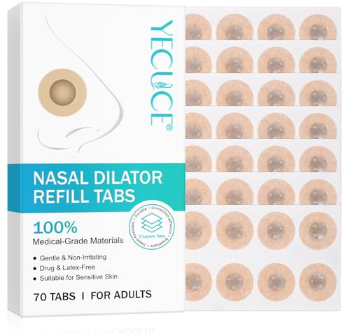 ​​Cerotti Nasali Magnetici - 70 Pezzi - Cerotti Nasali Antirussamento - Adesione Forte, Traspirante e Resistente al Sudore - Adatto a Pelli Sensibili - Senza Farmaci e Lattice​​