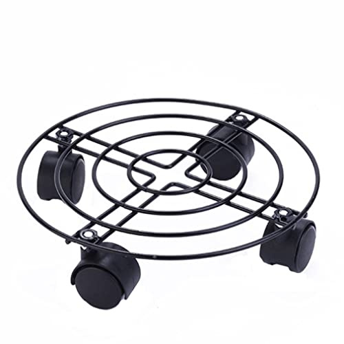 AZIDWERYQ Carrello per Piante Ruota per fioriera Carrello per vasi da Fiori con Supporto in Ferro su rulli Resistente per Giardino Interno ed Esterno per vasi da Fiori da 35 cm