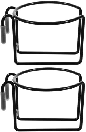 Mikikit Soporte para Tazas para Carrito de Compras de Metal Resistente Portavasos Colgante para Bebidas 2 Unidades Organizador Portátil Adecuado para Supermercados y Reutilizable