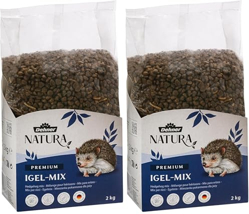 Dehner Natura Premium Igelfutter Futter-Mix, getreidefrei, 2 kg (Packung mit 2)