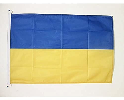 AZ FLAG Bootsflagge Ukraine 90x60 cm Mesh-Polyester Kunststoffringe