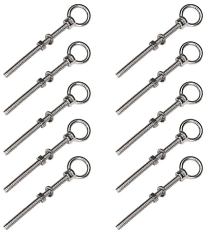 PRIOstål 638 öglor ringmutter rostfritt stål V4A | M6 x 60-(10 stycken)