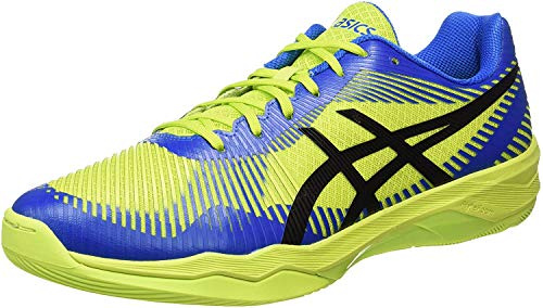 Asics Volley Elite FF, Chaussures de Volleyball Homme, Vert (Energy Green/Directoire Blue/Black 7743), 43.5 EU