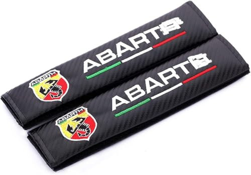 WSADZXC77 2PCS Carbon Fiber + Ricamo Auto Cintura di Sicurezza Pad Cuscino Spalla per