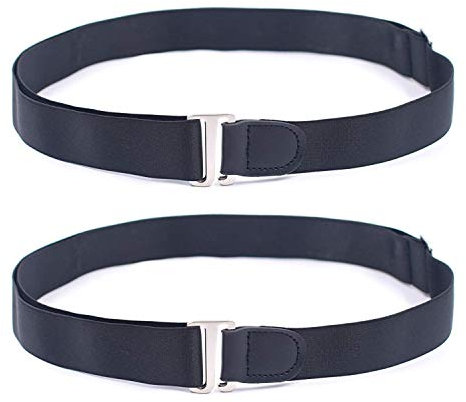 ANDERK Hemdhalter 2 Stück - Damit das Hemd in der Hose Bleibt, Shirt Stays Herren, Schwarz