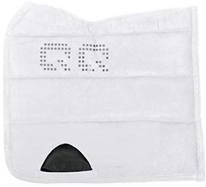 QHP Sattel Pad Puff Pad Super Grip (Warmblut DR, Weiß)