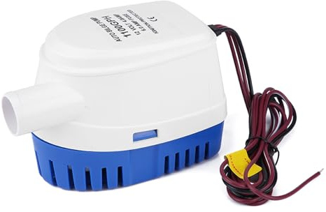 Bomba de Achique Automática, Bomba de Agua de Sentina Sumergible con Interruptor de Flotador Completamente Automáticainterno, para Sacar Agua de La Sentina de Un Barco 1100GPH 12V