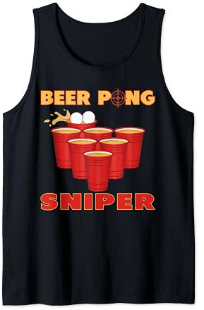 Beer Pong Sniper Lustig Bierpong Champion Team Damen Herren Tank Top