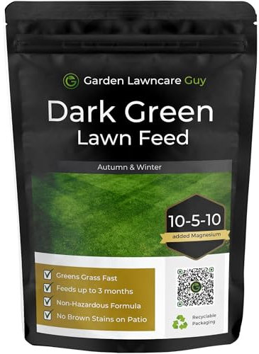 Dark Green Lawn Fertiliser - Autumn/Winter Grass Feed - Fast Acting & Long Lasting - Safe for Gardens - Child and Pet Friendly Turf Thickener - Garden Lawncare Guy
