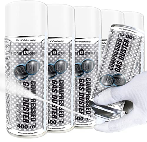 AABCOOLING Home und Office Kältespray Reiniger 5x 400 ml, Eisspray, Kühlspray, Reinigung, Kälteschock bis -50°C, Kaltreiniger, Servicespray, Motorpflege