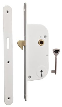 Serrure pour Porte en Bois Coulissante à Encastrer à Crochet, à Clé avec Gâche KLOSE besser