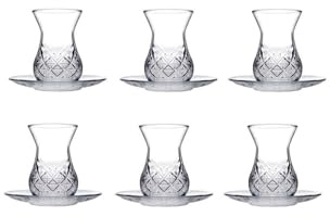 Pasabahce-Timeless Cut Crystal Teegläser Set - 12-teiliges Teeset 96992