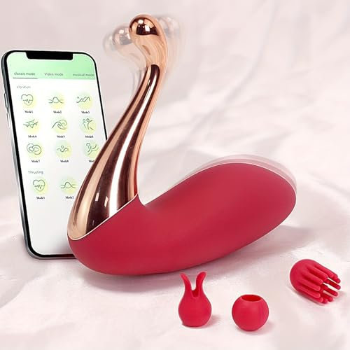 PQKuss APP Control Vibratoren 9 Vibrationsmodi Analvibrator Prostata Stimulator Silikon Anal Plug Dildo Leise Starke Stimulator G-Punkt Stimulator Sexspielzeug für Männer, Frauen