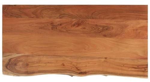 vidaXL Tischplatte, Rechteckig Holzplatte mit Baumkante, Holztischplatte Möbelplatte für Beistelltisch Bartisch, Platte Massivholzplatte Ersatzplatte, 80x40x2,5cm Massivholz Akazie