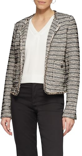 s.Oliver Kurze Jacke in Bouclé-Optik mit Fransenkante