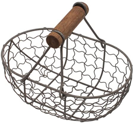 POPETPOP Küchenaufbewahrung Metall Draht Eierkorb Vintage Organizer Für Frische Eier Obst Und Snacks Robust Und Leicht Zu Reinigen Partys Und Dekoration